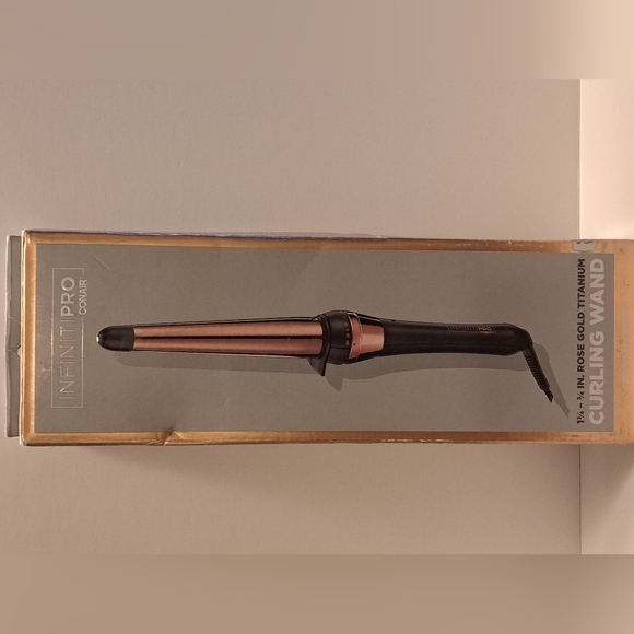 INFINITIPRO BY CONAIR Rose Gold Titanium 1 ¼-inch to ¾-inch Curling Wand - Picture 2 of 3